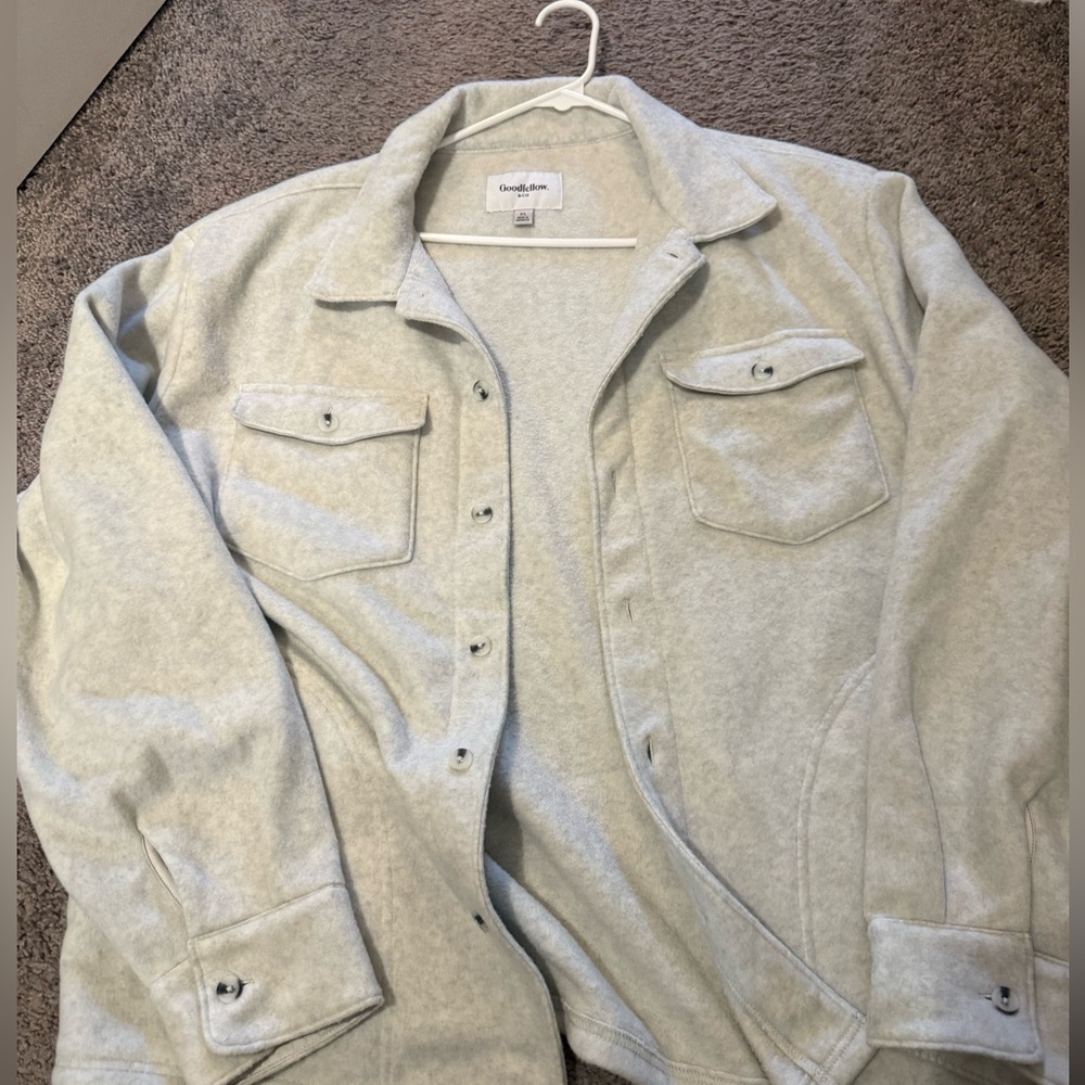 Goodfellow & Co Light Gray Shirt Jacket